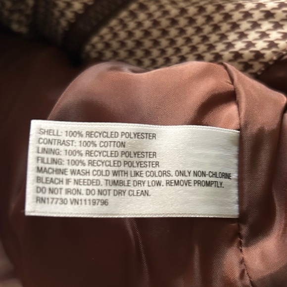 Goodfellow & Co Brown Houndstooth Puffer Vest - Picture 3 of 4